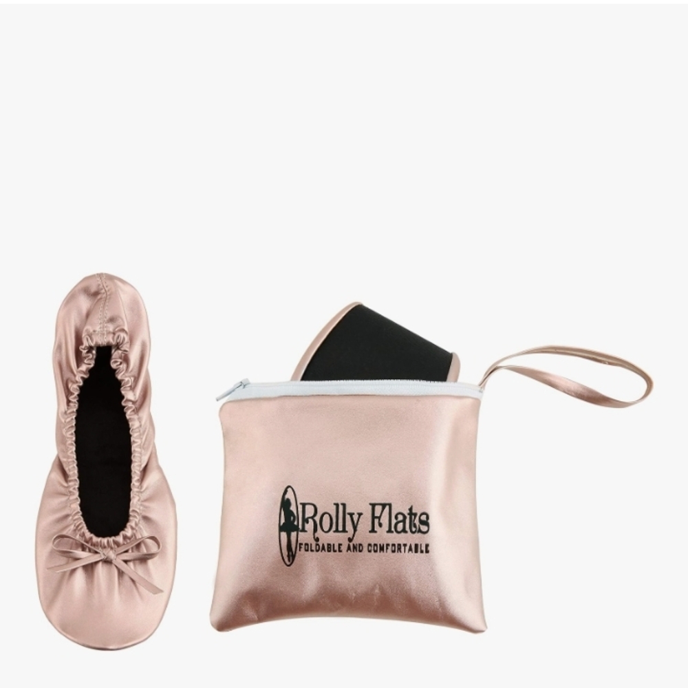 Women's Rose gold Foldable Flats